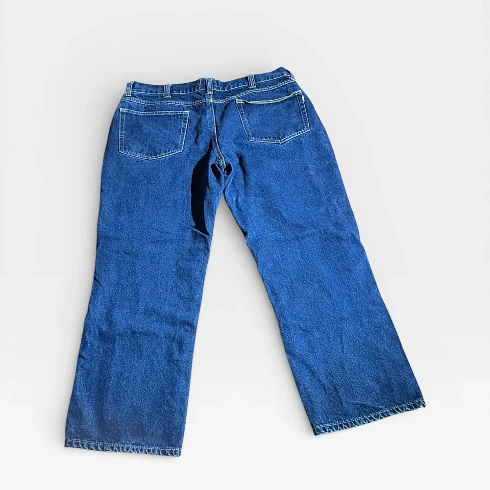 REDHEAD DARK BLUE FLANNEL LINED WINTER DENIM JEANS GREAT COND 38 x 32